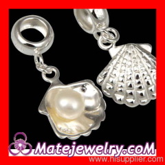 Sterling Silver Shell Pearl Charm