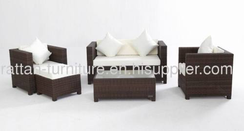 Outdoor furniture wicker two seater chair garden sofa set