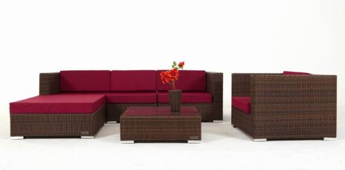 Outdoor garden rattan furniture modern sofa set