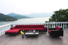 Hot sale CNNEWSKY outdoor rattan furniture sofa set standless steel feet