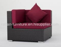 Outdoor Garden PE rattan sofa aluminum set