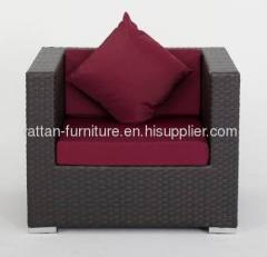 Outdoor Garden PE rattan sofa aluminum set