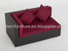 Outdoor furniture wicker two seater corner chair garden sofa