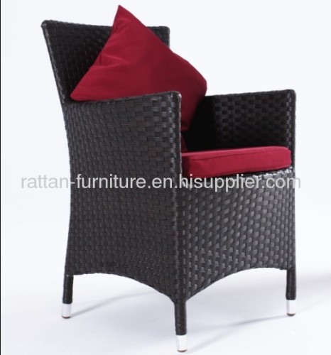 Outdoor wicker dining chair and table restaurant set