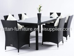 Outdoor wicker Dining table and chair