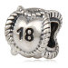 Silver european Number 21 Charm