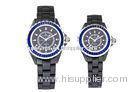 Men Gentlemen College Students Vogue Japan Movt Quartz Ceramic Wrist Watch Blue Crystal