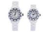 Water proof Japan Quartz Unisex White Ceramic Watches For men and ladies