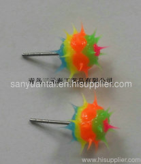 Silicone rubber spike Smile ear stud