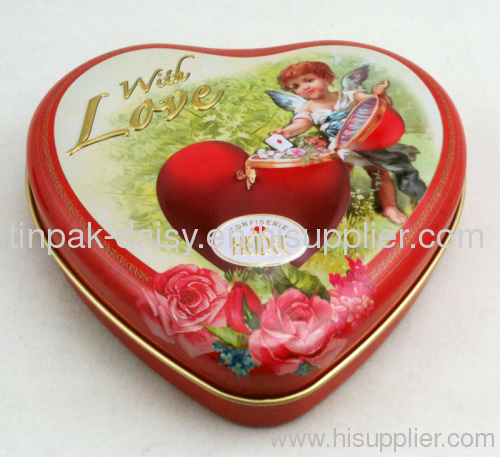 mini chocolate heart tin box