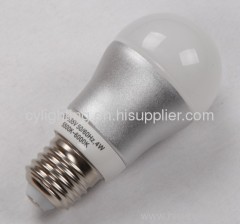4W E27 Die-casted Aluminum Φ60mm×111mm LED Bulb With Glass Cover