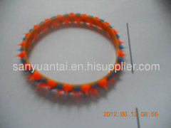 Silicone rubber spike wristband