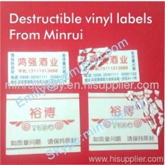 Security Adhesive Asset Labels