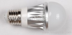 4W E27 Φ50mm×103mm Aluminum LED Bulb With Glass Lamp Cover For Home