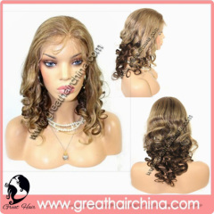 Indian Virgin Human Hair Swiss Full Lace Wig