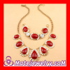 Vintage Style Rhinestone Crystal J Crew Resin Necklace Bracelet Set