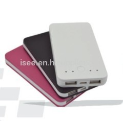 Slim Design Power bank with Doubl USB ouput and 4200MAH