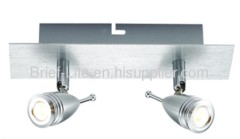 good lumen 2x1w LED ceiling spotlight