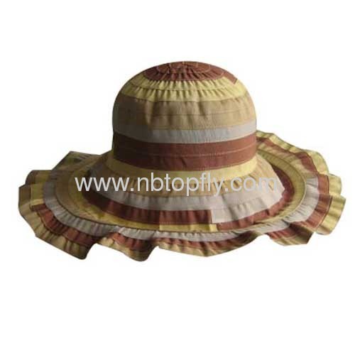good quality women colorful ribbon beach hats