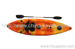 A sit-on-top kayak for general recreational and surf paddling