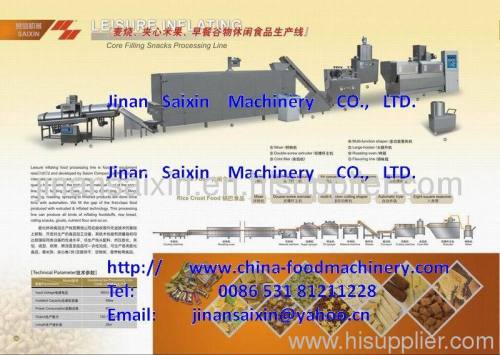 Core filled snacks processing line