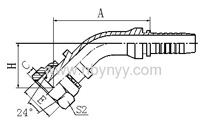 20541/20541-T 45°METRIC FEMALE 24°CONE O-RING H.T.DIN3865 HYDRAULIK HOSE FITTING PIPE FITTING COUPLING