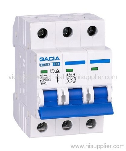 mcb 4.5ka 3P 63A miniature circuit breaker