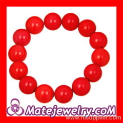 Cheap Fashion Bubble Jewelry Elastic Red Acrylic Bead Bracelet Wholesale China