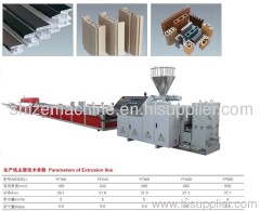 Wood plastic plate machine