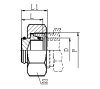 9C/9D FEMALE PLUG HYDRAULIC ADAPTER FITTING