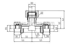 TEES HYDRAULIC ADAPTER FITTING ELBOW PIPE FITTING