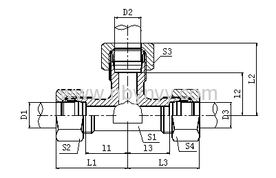 AC/AD EQUAL TEES HYDRAULIC ADAPTER FITTING ELBOW PIPE FITTING