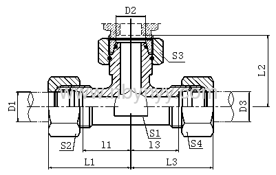 BRANCH TEE FITTINGS HYDRAULIC ADAPTER FITTING