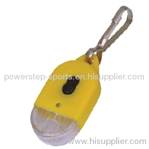 promotional plastic bullet flashlight with keychain