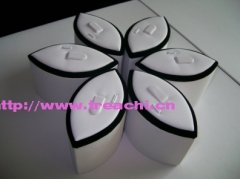 Jewelry display ring display flower shaped ring tower display white and black