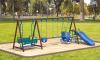 Outdoor playground swing set