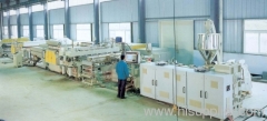 PC PP PE PVC Plastic Hollow Cross Section Plate Extrusion Line