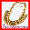 Fashion Gold Plated Chunky Statement Seed Bead Bib Necklace Wholesale