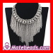 Leather Choker Bib Necklace