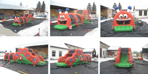 Inflatable Caterpillar Slide Obstacle Course