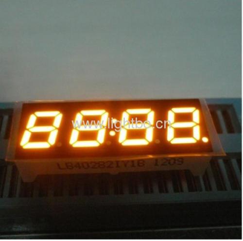 4 digit 0.28" amber 7 segment led clock display;4 digit 7mm
