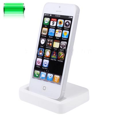 Newest High Quality Base Dock Charger for iPhone 5 (White)