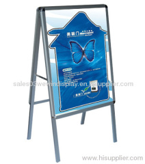 Aluminum poster stand,double sided floor standing poster frame