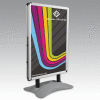 Outdoor poster stand:Springs lessen impact of wind