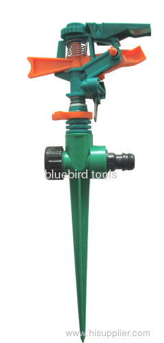 Plastic Impulse Sprinkler With Plastic Spike