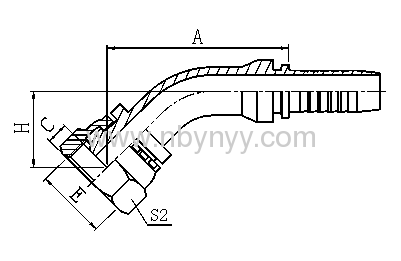 20541C/20541C-T 45° METRIC FEMALE MULTISEAL H.T.DIN 3868 HYDRAULIC TUBE FITTING HOSE FITTING PIPE FITTING