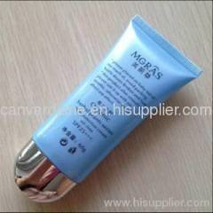Cosmetic tube with metal cap