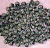 handmade Japanese round black with flowers lampwork glass beads wholeasle from China beads factory