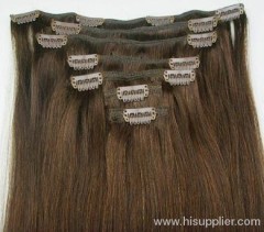 human hair clip in hair extensions