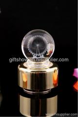 Crystal engraving ball Music Box